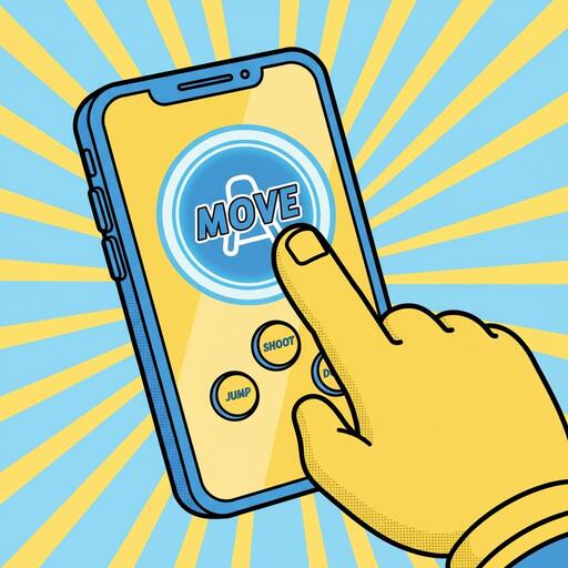 Thumb reaching a large, readable control hotspot