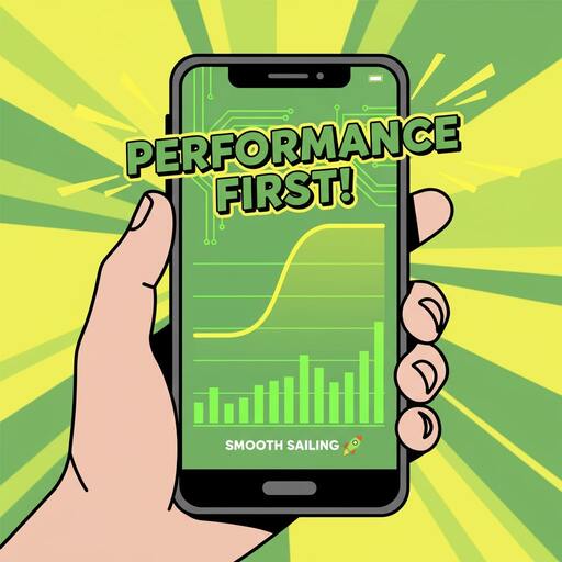 Frame pacing chart on a phone screen