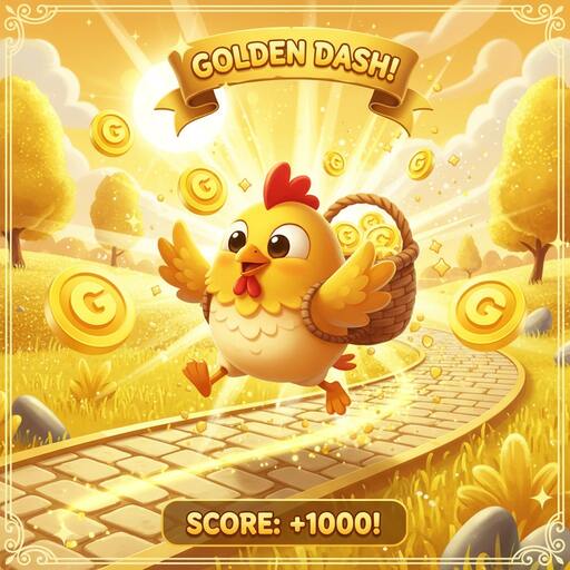 Golden egg tokens being collected during a run