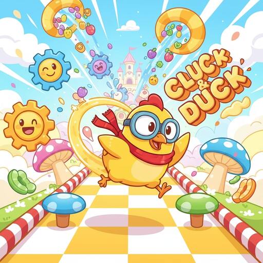 Character weaving between playful obstacles