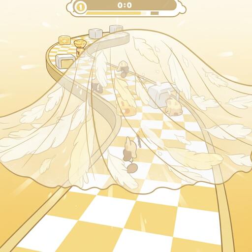 Light feather veil partly obscuring the view