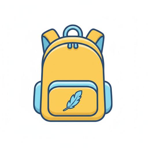 Tiny backpack with a feather logo symbolizing lightweight install